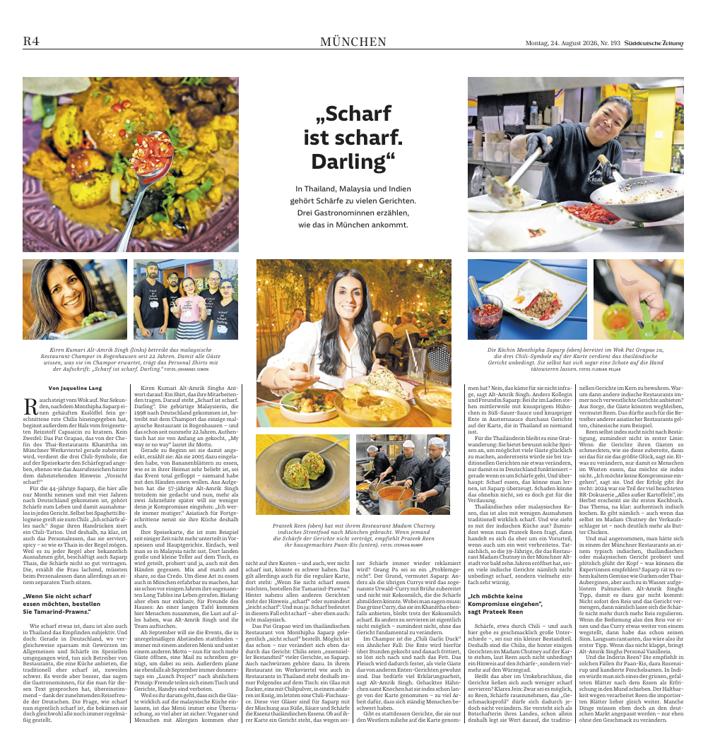 Screenshot des Zeitungsartikels über das Champor in der Süddeutschen Zeitung